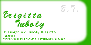 brigitta tuboly business card